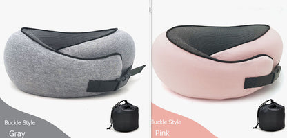 Travel Neck Pillow Non-Deformed Airplane Pillow Travel Neck Cushion Durable U-Shaped Travel Memory Cotton Nap Neck Pillow