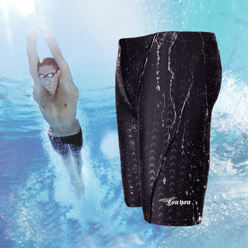 Shark Skin Five Points Men's Swimming Trunks