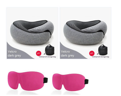 Durable U-shaped Memory Cotton Neck Pillow For Travel